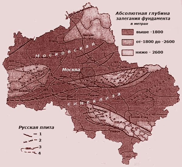 геологические изыскания на основе карты московской области